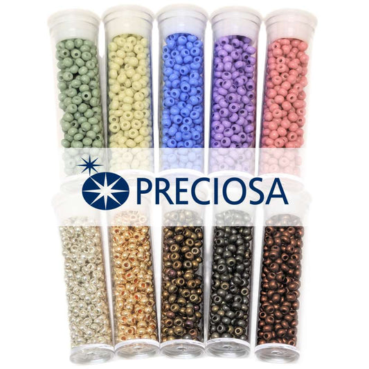 Set de 5 colores de rocallas Preciosa® en Tubos