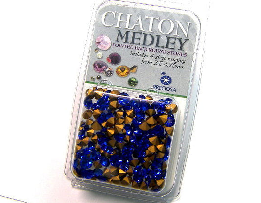 Preciosa® Chaton Medley - 5gr. - 2,5-4,75mm - Sapphire -  - Crystaldreams Abalorios