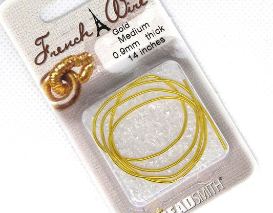 Protección French wire o gusanillo 0,9 mm Dorado x 35cm -  - Crystaldreams Abalorios