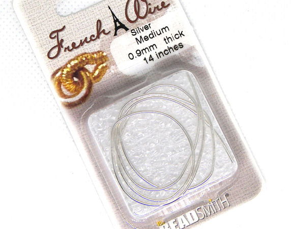 Protección French wire o gusanillo 0,9 mm Plateado x 35cm -  - Crystaldreams Abalorios