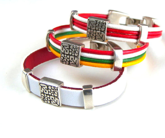 Pulsera "Baldosa de Logroño" -  - Crystaldreams Abalorios