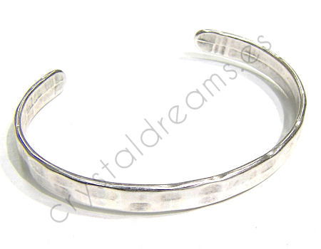 Pulsera Zamak regulable 55-65mm - Plateado 7mm. de ancho -  - Crystaldreams Abalorios