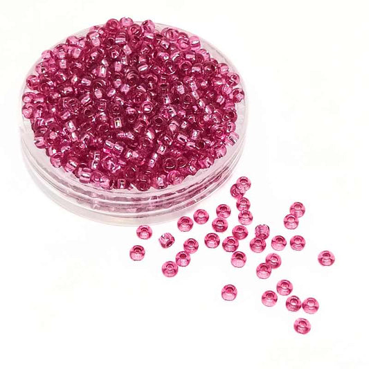 Rocalla Preciosa 11/0- 2mm 10gr. - Rose Fuchsia Lined -  - Crystaldreams Abalorios