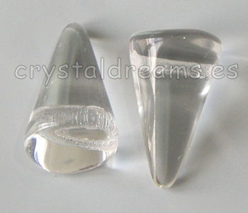 Spike 12x18mm Agujero 1mm Crystal -  - Crystaldreams Abalorios