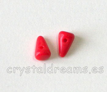 Spike 5x8mm Agujero 0,8mm Opaque Coral Red -  - Crystaldreams Abalorios