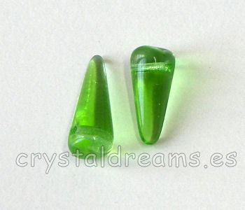 Spike 7x17mm Agujero 1mm Green -  - Crystaldreams Abalorios