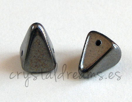 Spike cuadrados Agujero: 1mm - 11x7mm Jet Hematite -  - Crystaldreams Abalorios