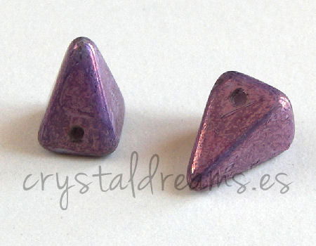 Spike cuadrados Agujero: 1mm - 11x7mm Opaque Amethyst Gold ceram -  - Crystaldreams Abalorios