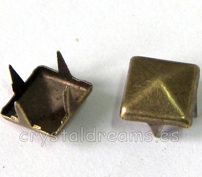 Tachuela 12x12x3mm Old Gold -  - Crystaldreams Abalorios