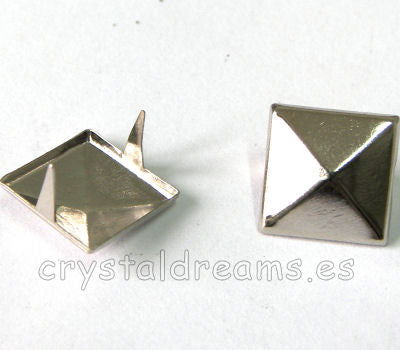 Tachuela 12x12x3mm Platinum -  - Crystaldreams Abalorios