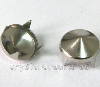 Tachuela redonda 12x5mm Platinum -  - Crystaldreams Abalorios