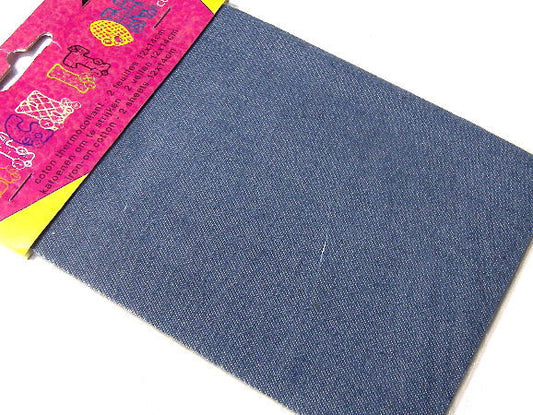 Tela algodón termoadhesiva 12x14cm 2 uds. Jeans -  - Crystaldreams Abalorios