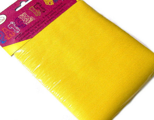 Tela algodón termoadhesiva 12x14cm 2 uds. Yellow -  - Crystaldreams Abalorios