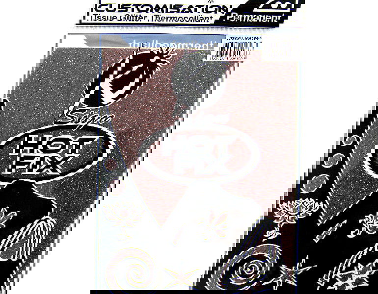 Tela termoadhesiva 21x15cm. - Glitter Brown -  - Crystaldreams Abalorios