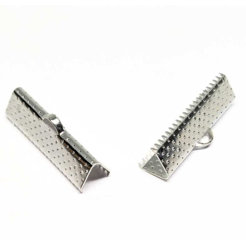 Terminales 25x6mm Agujero:2mm Silver -  - Crystaldreams Abalorios