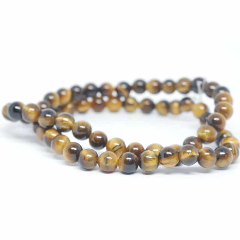 Tira Cuentas 6mm Tiger eye - 60 piezas - Agujero: 1mm Grado A -  - Crystaldreams Abalorios