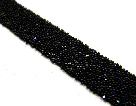 Tira Termoadhesiva Swarovski Crystal Fabric 10mm Jet Hemat. 16cm -  - Crystaldreams Abalorios