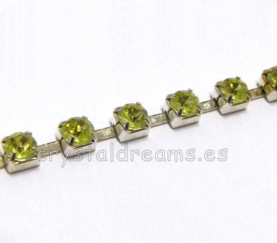 Tira de strass metalica 20 cm - Light Green -  - Crystaldreams Abalorios