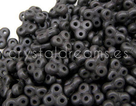 Trinity Beads 6x6mm - 5gr. - Matte Metallic Black -  - Crystaldreams Abalorios