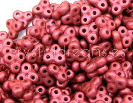 Trinity Beads 6x6mm - 5gr. - Matte Metallic Red -  - Crystaldreams Abalorios