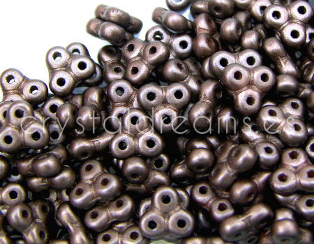 Trinity Beads 6x6mm - 5gr. - Pastel Dark Brown Bronze -  - Crystaldreams Abalorios