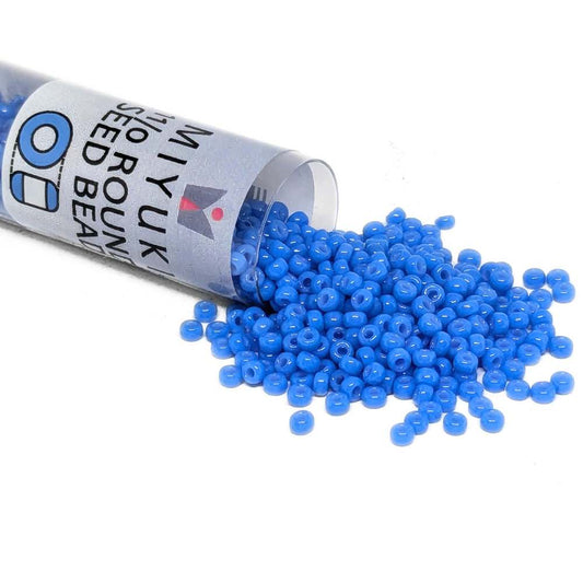 Tubo Rocallas Miyuki 11/0 Duracoat Opaque Dyed Bright Blue 4484 -  