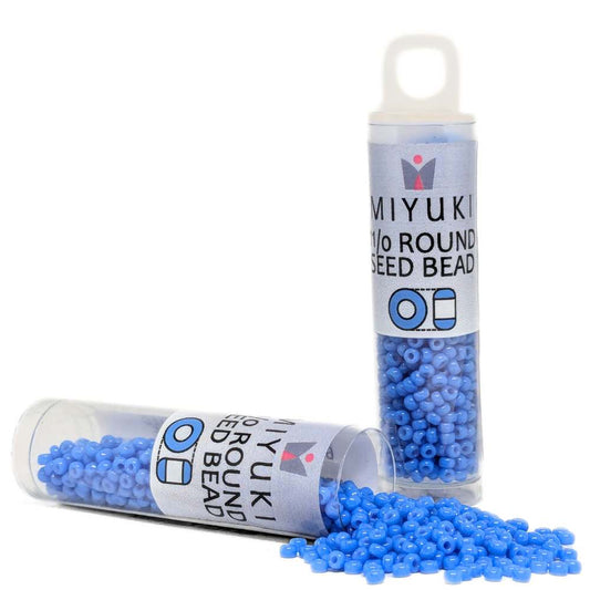 Tubo Rocallas Miyuki 11/0 Duracoat Opaque Dyed Bright Blue 4484 -  