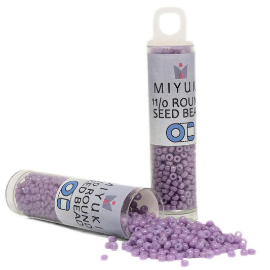 Tubo Rocallas Miyuki 11/0 Duracoat Opaque Dyed Lilac Color 4486 -  