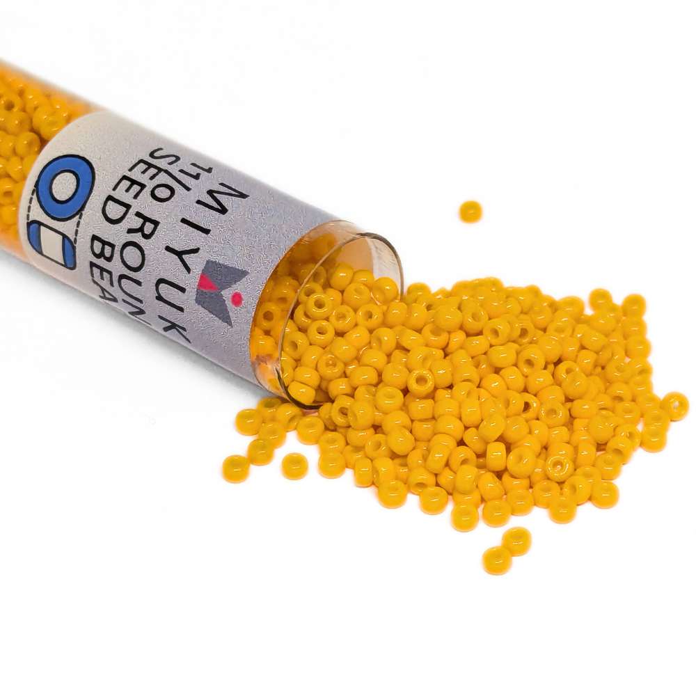 Tubo Rocallas Miyuki 11/0 "Duracoat Opaque Yellow" Color 4453 -  