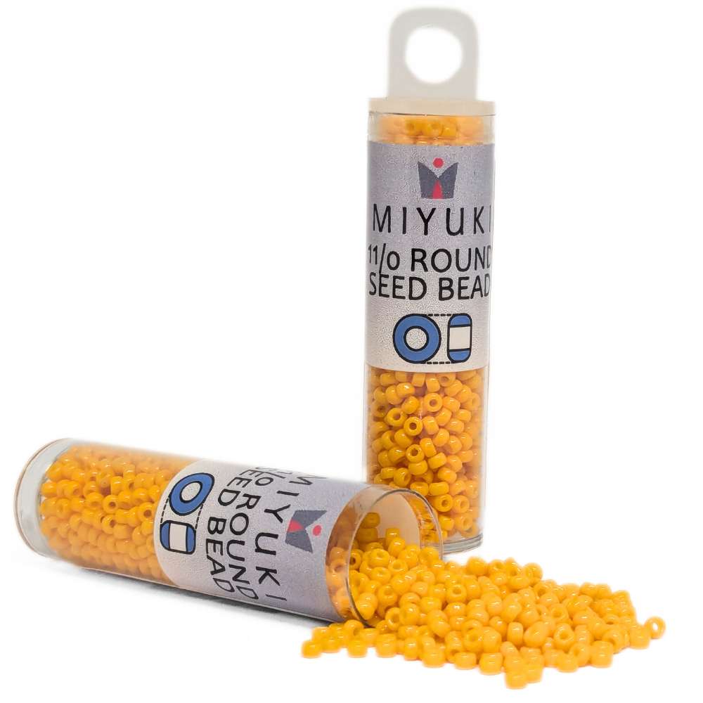Tubo Rocallas Miyuki 11/0 "Duracoat Opaque Yellow" Color 4453 -  