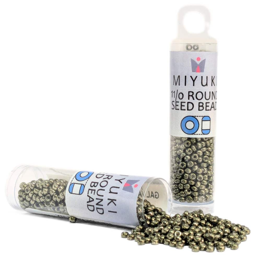 Tubo Rocallas Miyuki 11/0 "Galvanized Dark Steel" Color 1087 -  