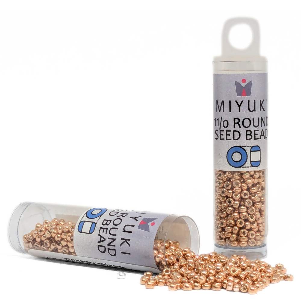 Tubo Rocallas Miyuki 11/0 "Galvanized Light Beige" Color 1072L -  