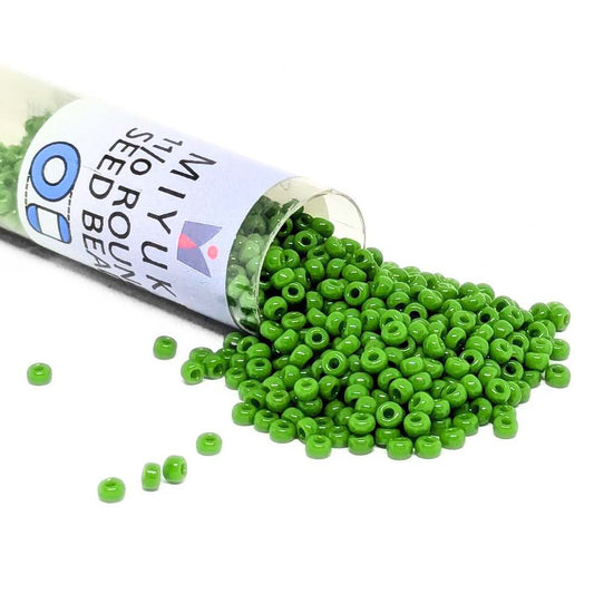 Tubo Rocallas Miyuki 11/0 Opaque Jade Green 411 -  