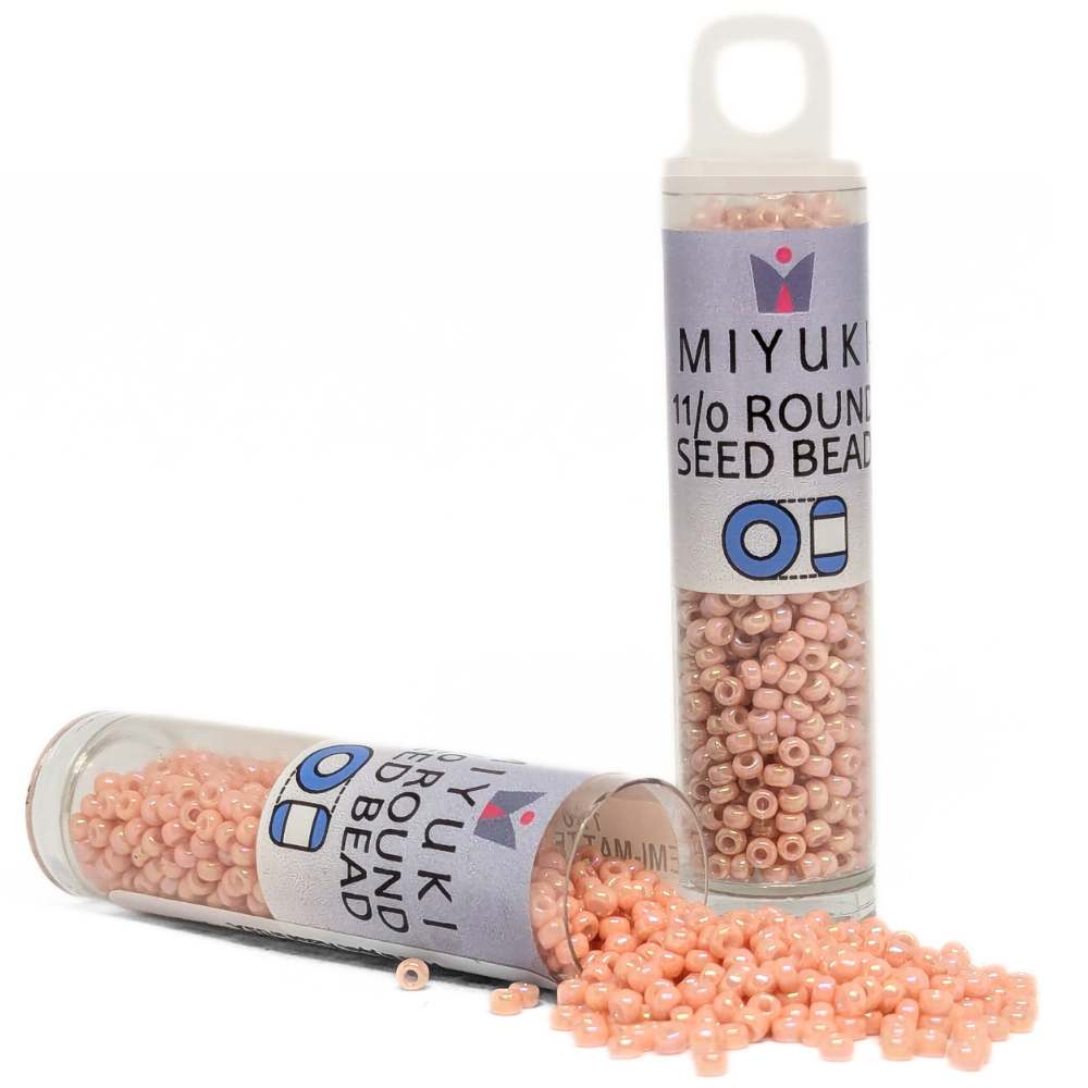 Tubo Rocallas Miyuki 11/0 Semi Matte Opaque Salmon 596 -  