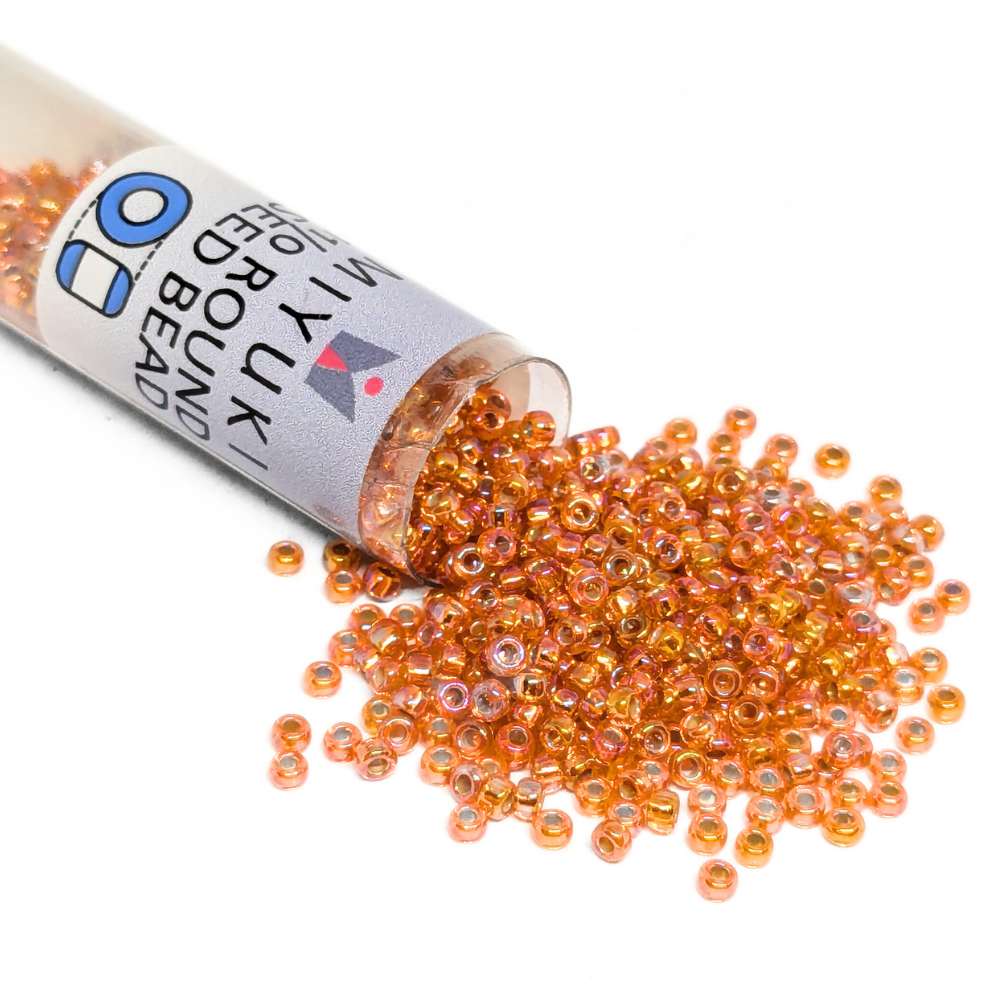 Tubo Rocallas Miyuki 11/0 "Silver Lined Orange AB" Color 1008 -  