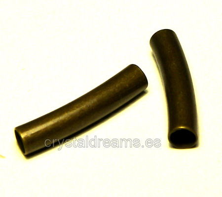 Tubos Metalicos Bronce 12mm Agujero: 2mm -  - Crystaldreams Abalorios