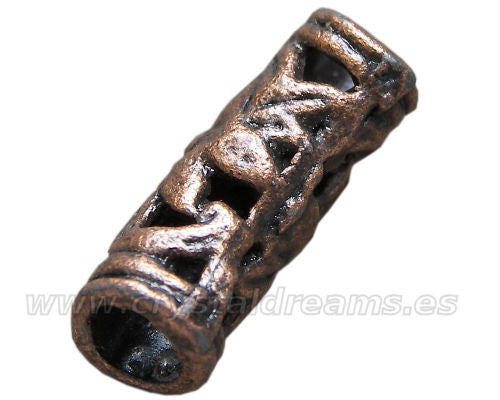 Tubos Metalicos Cobre 20mm x 8mm Agujero: 4,5mm -  - Crystaldreams Abalorios