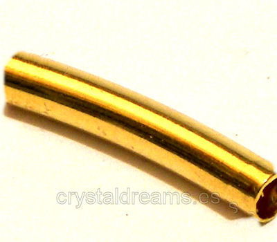 Tubos Metalicos Dorado 16mm Agujero: 2mm -  - Crystaldreams Abalorios