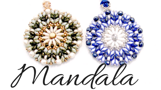 Tutorial Colgante Mandala con Bar, Superduo y Miyuki -  - Crystaldreams Abalorios