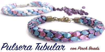 Tutorial Pulsera Tubular con Pinch Beads -Con video -  - Crystaldreams Abalorios