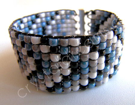 Tutorial Pulsera ancha "Mar" - Cristal checo Matubo 100% con video -  - Crystaldreams Abalorios