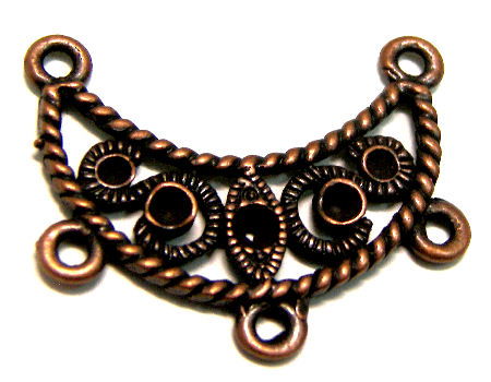 Union Half Moon - Copper - 20x26mm -  - Crystaldreams Abalorios