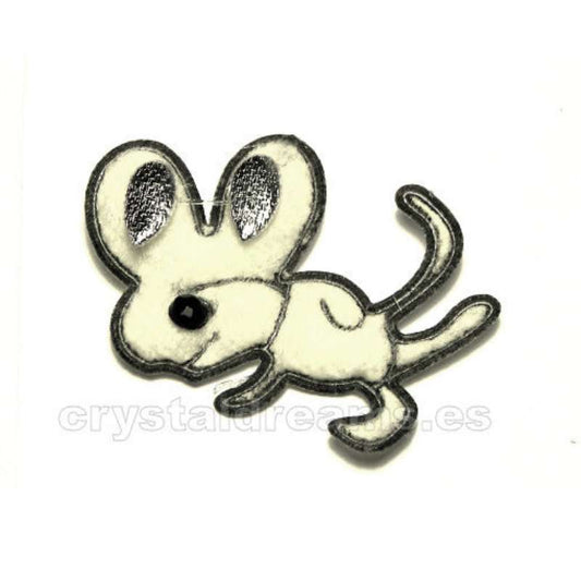 White Mouse - 34x29mm -  - Crystaldreams Abalorios