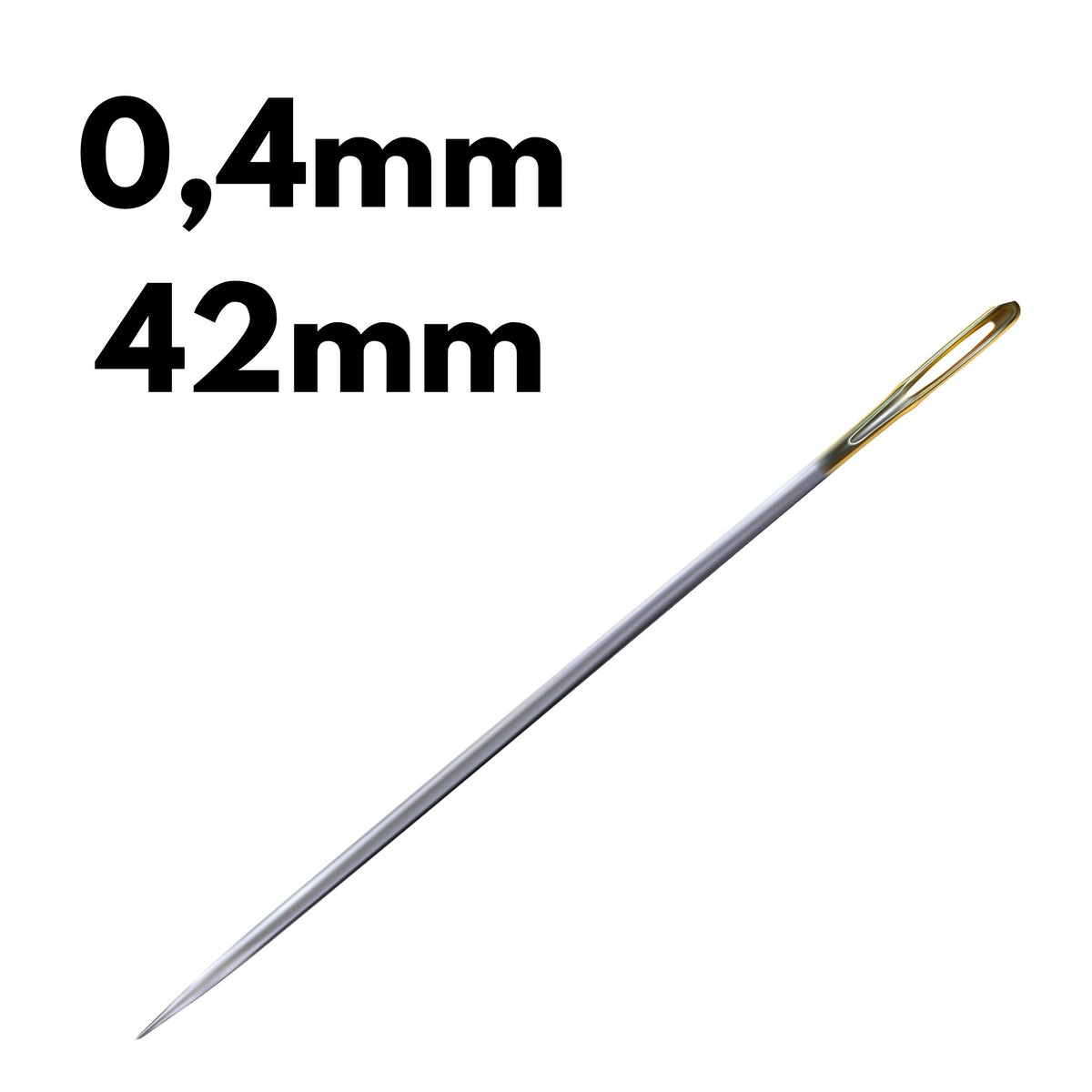1x Aguja para Miyuki 0,4mm - 42mm