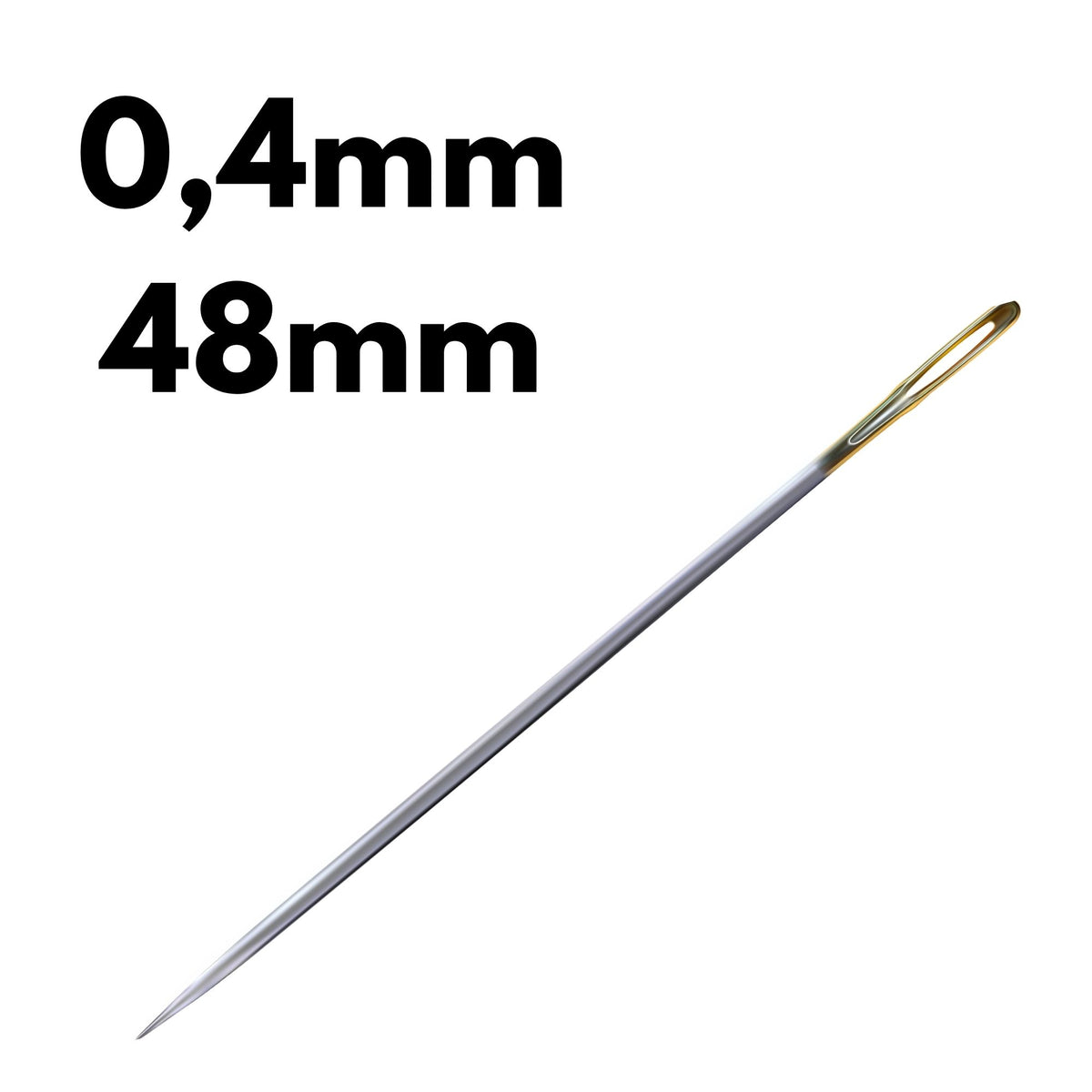 1x Aguja para Miyuki 0,4mm - 48mm