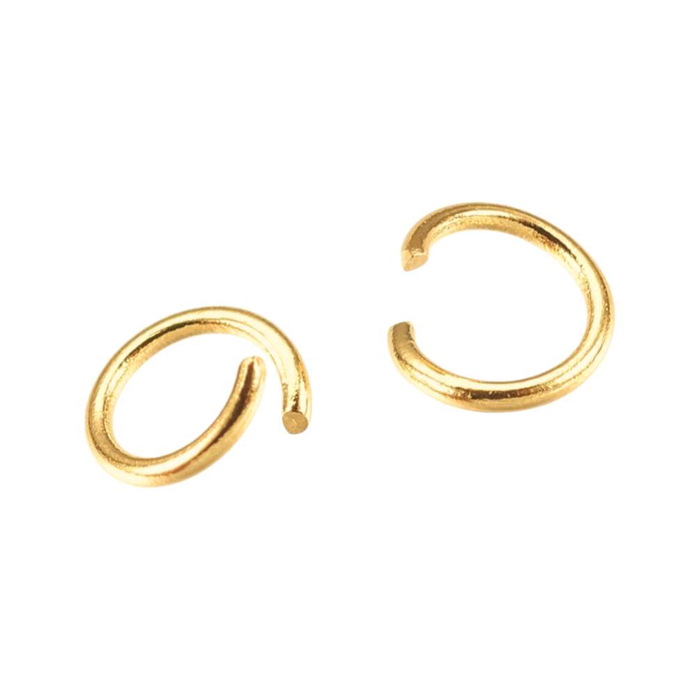 Anillas abiertas acero inoxidable 3mm chapado oro 18k para joyería