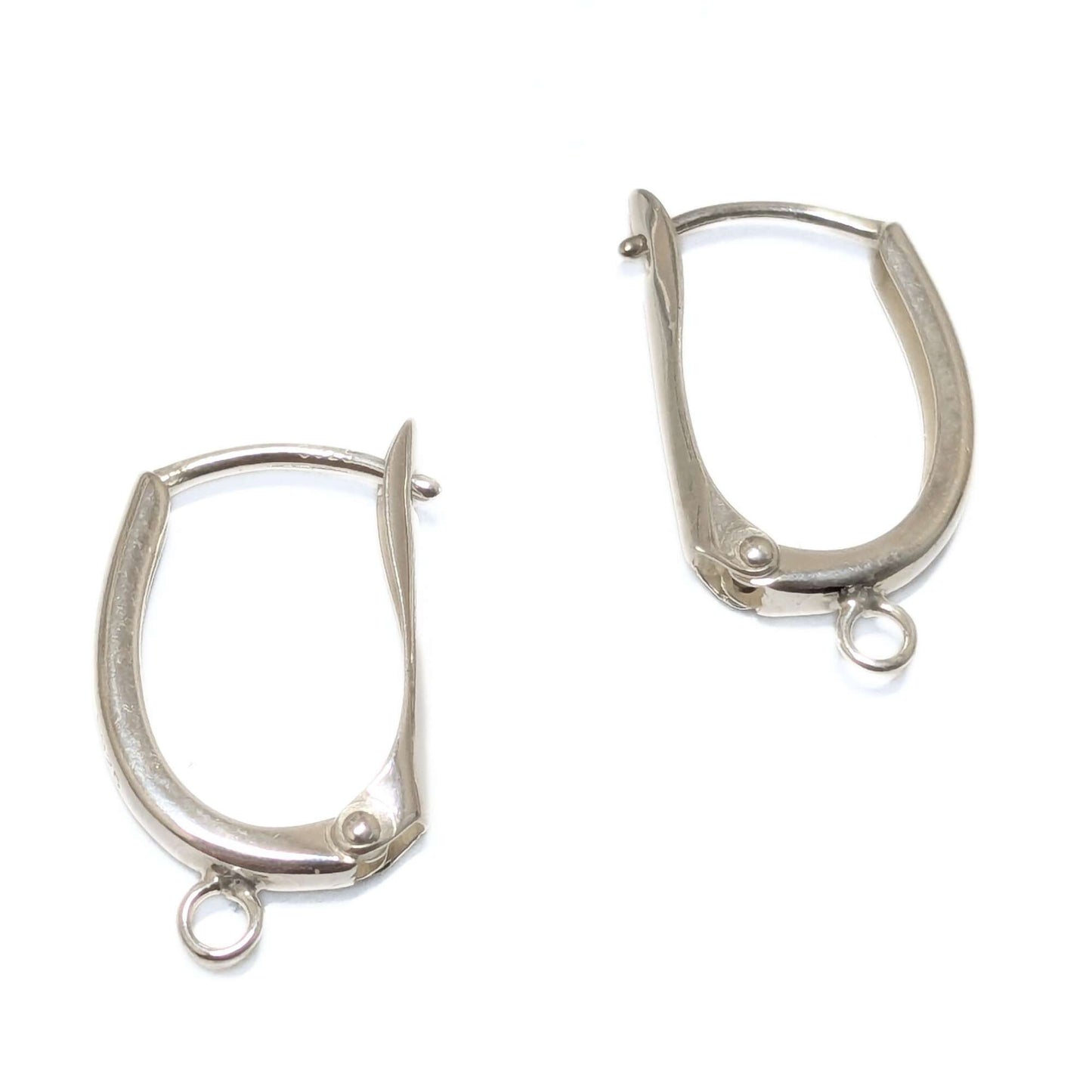 Pendientes en plata S925 con cierre de pestillo para joyería artesanal