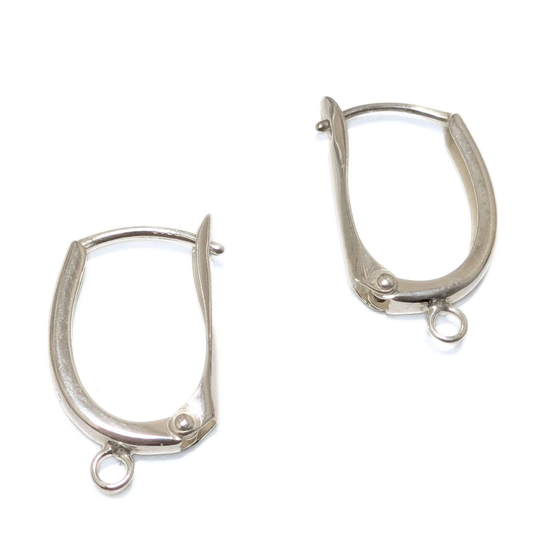 Pendientes en plata S925 con cierre de pestillo para joyería artesanal