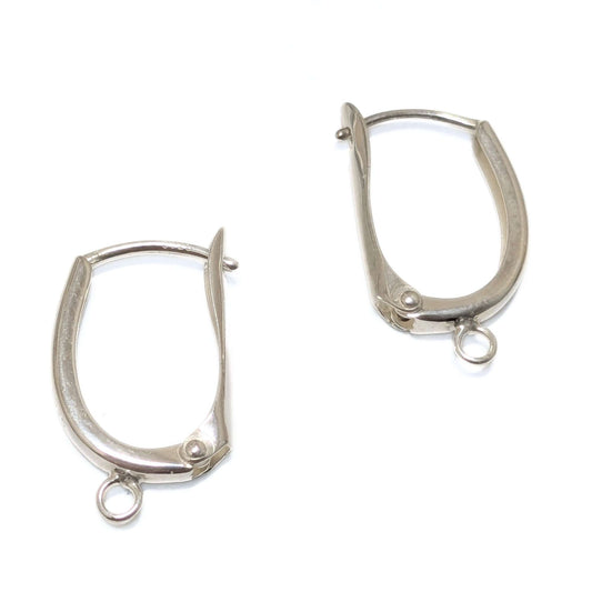 Pendientes en plata S925 con cierre de pestillo para joyería artesanal