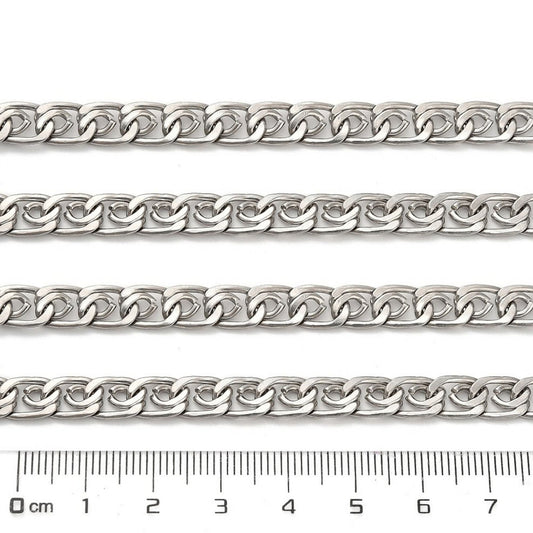 Cadena de acero inoxidable 304 9,5 × 6,5 × 1 mm - Precio por metro